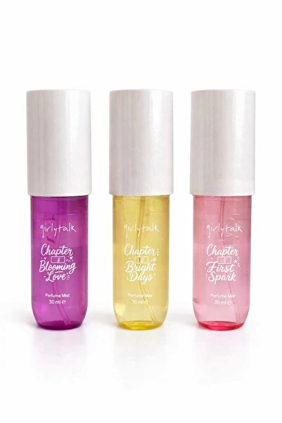 Girly Talk Kadın Vücut Spreyi 3x90 ml (Blooming Love- Bright Days - Fırst Spark)