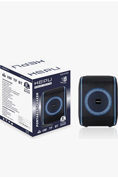 HEPU HP-988 Taşınabilir Bluetooth Hoparlör 8” 30W Rms | Kablosuz Mikrofon | T...