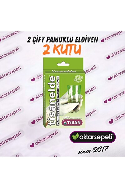 Tisanelde Naturel Pamuklu Eldiven Büyük Boy | Krem Sonrası Kullanım | 2 Kutu ...