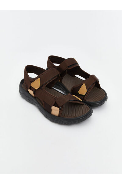 LC Waikiki Brown Velcro Men's Sandals