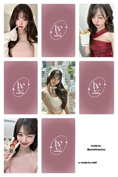 sevimliflower İVE KPOP 1 ADET FOTOKART PVC KAPLI 9*6 CM 7 ADET ALINDIĞINDA 2 ...