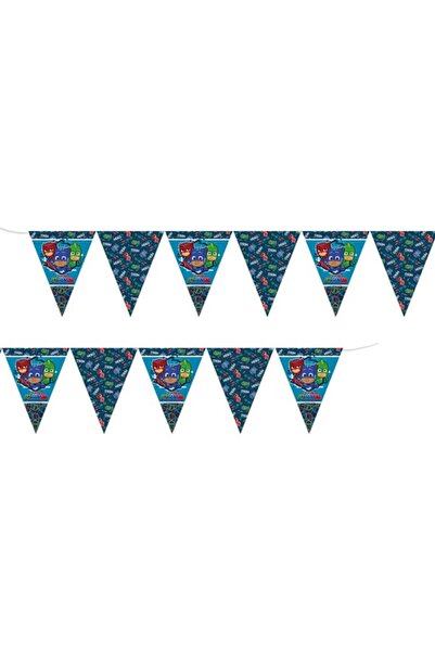 İrem Parti Dükkanı Pj Mask Pijamaskeliler Triangle Pennant Flag 3.6 Mt