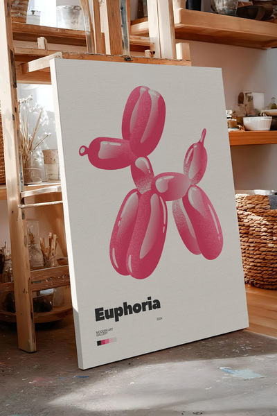 Zestia Πίνακας σε καμβά Pink Balloon Dog Premium Series No 113506