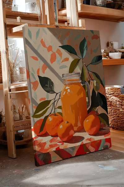 Zestia Tablou pe pânză Suc de fructe și portocale – Seria Premium Pop Art Nr....