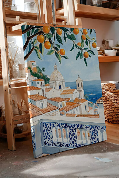 Zestia Πίνακας σε καμβά: Καλοκαιρινός άνεμος στη Μεσογειακή Βεράντα, Σειρά Pr...