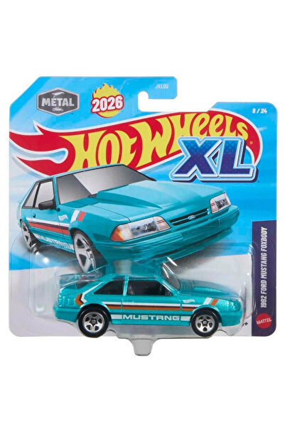 HOT WHEELS XL Diecast Araba Tekli Paket 1:43 1992 Ford Mustang Foxbody JKL05