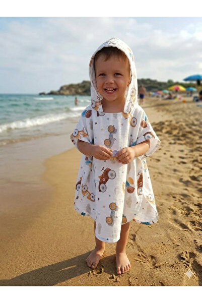 Wenaris 100% Cotton Muslin Hooded Beach Children's Baby Poncho Bathrobe Bath ...