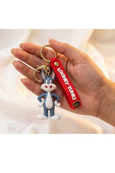 Party City Bugs Bunny Keychain Looney Tunes Rabbit Keychain Bag Ornament Cute...