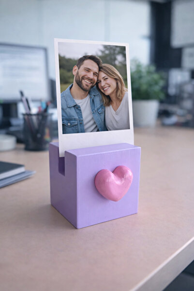 unique florya Βάση φωτογραφιών με καρδιά, θήκη για κάρτα μνήμης, διακοσμητική...