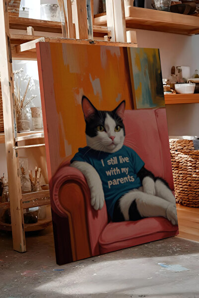 Zestia Tablou pe pânză Odihnă pisică – Stilized House Seria Premium Nr. 109816