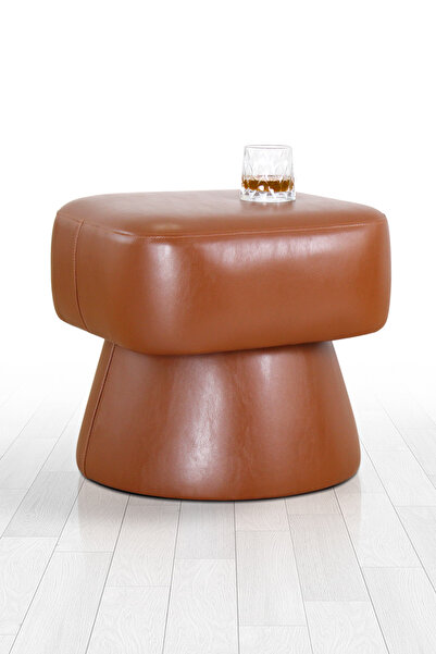 Lorencehome Loosca Deri Puf Taba