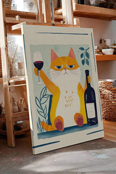 Zestia Πίνακας σε καμβά "Enjoyable Cat" Σειρά Premium Αρ. 109367