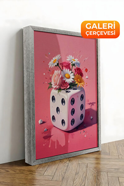 Zestia Εκτύπωση σε καμβά με ασημένιο πλαίσιο Flowered Zar Premium Series No 1...