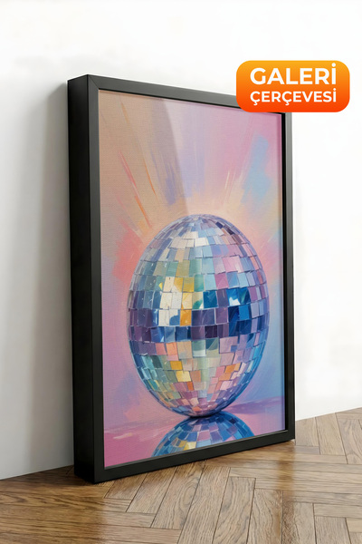 Zestia Minge de discotecă din pânză cu ramă neagră – Seria Premium Pastel Str...