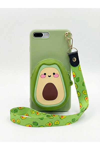 OSG حافظة مزودة بسحاب متوافقة مع هاتف آيفون 7 و8، مع حزام للرقبة وشخصيات ثلاث...