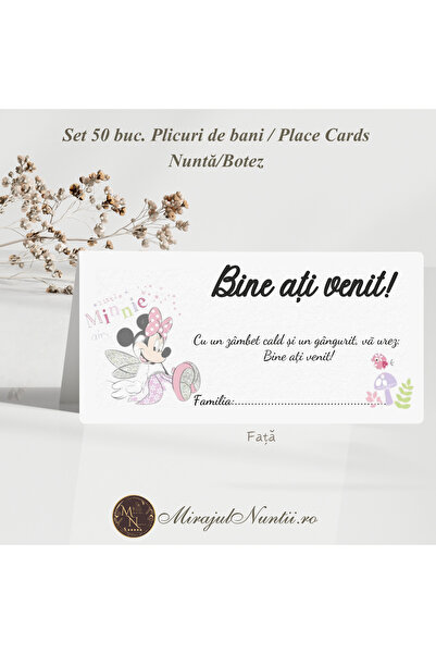 Proprie Set of 50 Money Envelopes for Baby Girl Baptism, Code 5708 Minnie Mou...