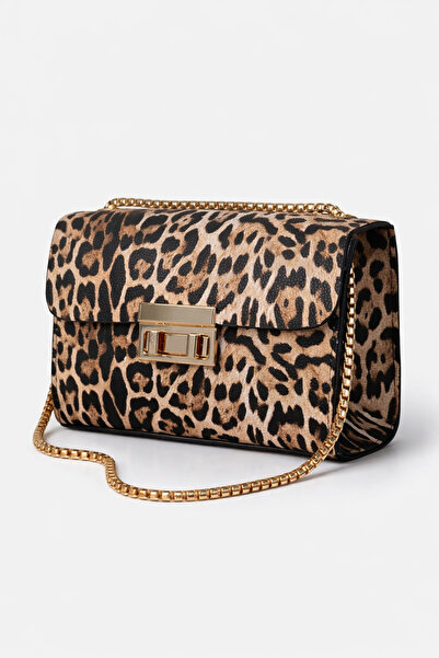 LAREON Γυναικεία αλυσίδα Λεοπάρ μοτίβο τεμαχίων Τσάντα ώμου - Διπλής λειτουργ...