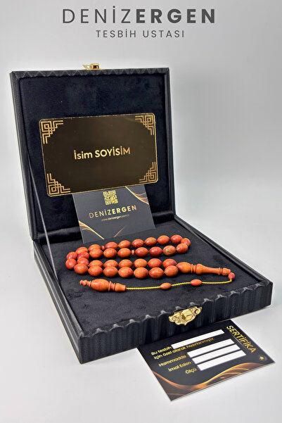 DENİZ ERGEN Usta İşi Kişiye Özel Premium Kutulu Sertifikalı Orjinal Gergedan ...