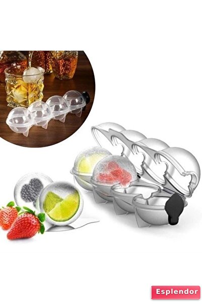 BX 4-Piece Practical Globe Ice Mold Ball Presentation Ice