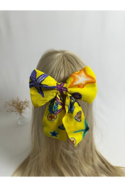 MegssStore مشبك تلقائي على شكل فيونكة منقوشة