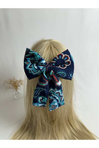 MegssStore مشبك تلقائي على شكل فيونكة منقوشة