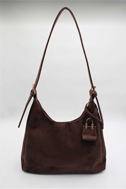 ELAY حذاء نسائي باللون البني الحار جلد سويدي حقيبة كتف حمالات قابلة للتعديل ذ...