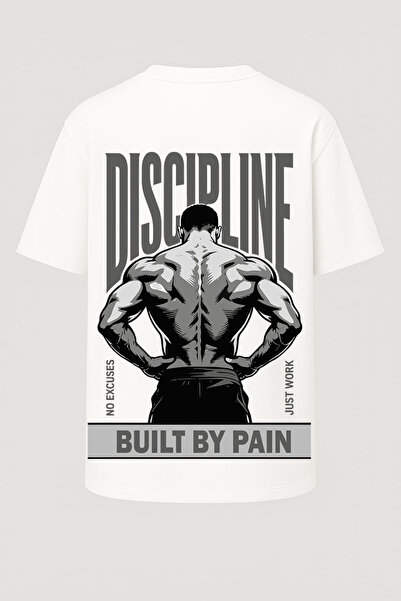 nirvoda oversized Disiplin Fitness GYM με τύπωμα T-shirt - Μεγάλη Εκτύπωση - ...