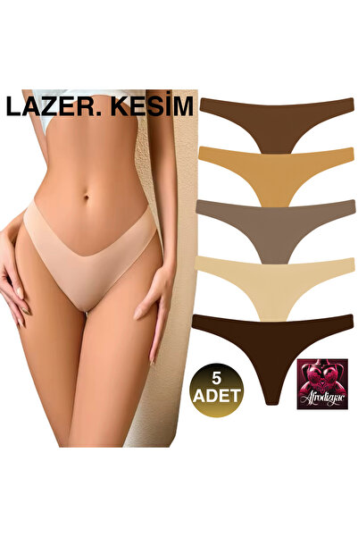Afrodizyac 5-Pack of Laser Cut Traceless Extra Soft and E Stretchy Ghost Thongs