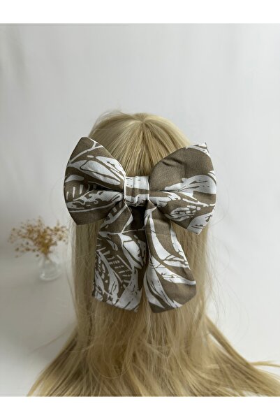 MegssStore مشبك تلقائي على شكل فيونكة منقوشة