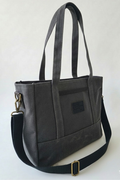 DARK COTTON Mumlu Kanvas Tote Omuz Çantası