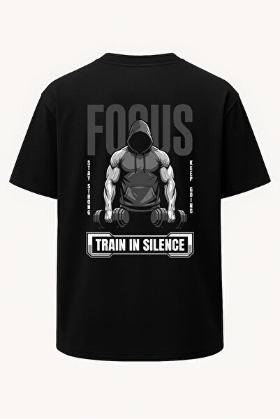 nirvoda supradimensionat Focus Fitness GYM Tricou Back cu imprimeu Wide croială