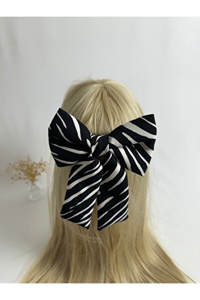 MegssStore مشبك تلقائي على شكل فيونكة منقوشة