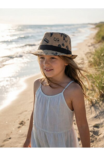 PIECE SIGNATURE قبعة مايكل جاكسون موديل D منقوش للأطفال (3-8 سنوات) مع بطانة ...