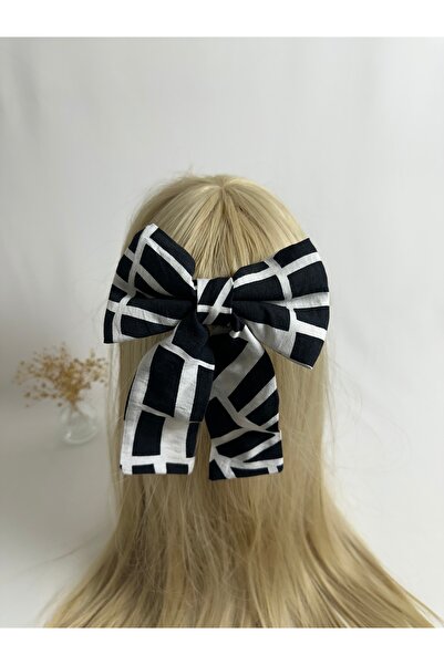 MegssStore مشبك تلقائي على شكل فيونكة منقوشة