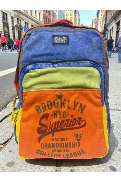 Old Cotton Quality Vintage Casual Design Daily Outing Sports Backpack Matanza...