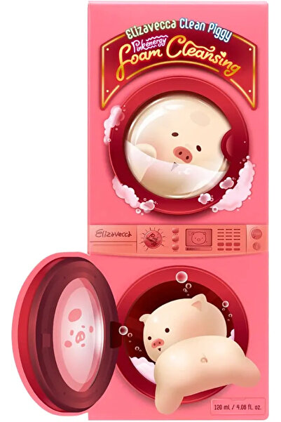 ELIZAVECCA Kore cilt bakımı Clean Piggy Pink Energy Köpük Yüz Temizleyici 120ml