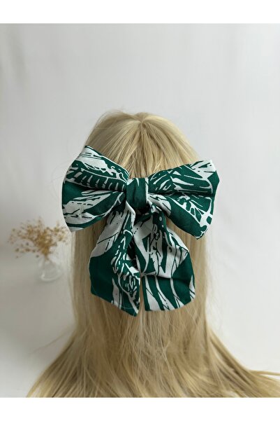 MegssStore مشبك تلقائي على شكل فيونكة منقوشة