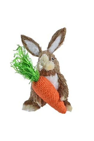 victiny Figurină de Paște din iepuraș de iarbă cu morcov 20 cm