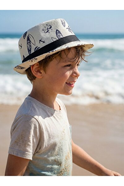 PIECE SIGNATURE قبعة مايكل جاكسون موديل D منقوش للأطفال (3-8 سنوات) مع بطانة ...