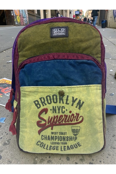 Old Cotton Quality Vintage Casual Design Daily Outing Sports Backpack Matanza...