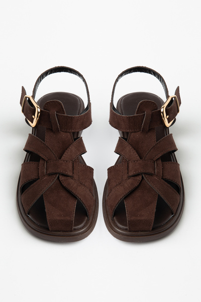 Entella Store Olive Γυναικείο λουράκι αστραγάλου Με αγκράφα με κλειστό μπροστ...