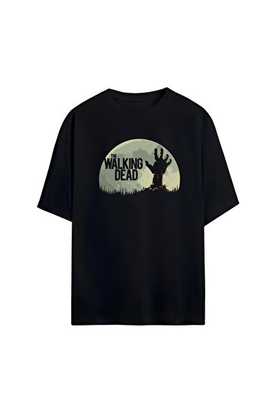 STİL-X Tricou oversize unisex cu imprimeu The Walking Dead, 100% bumbac