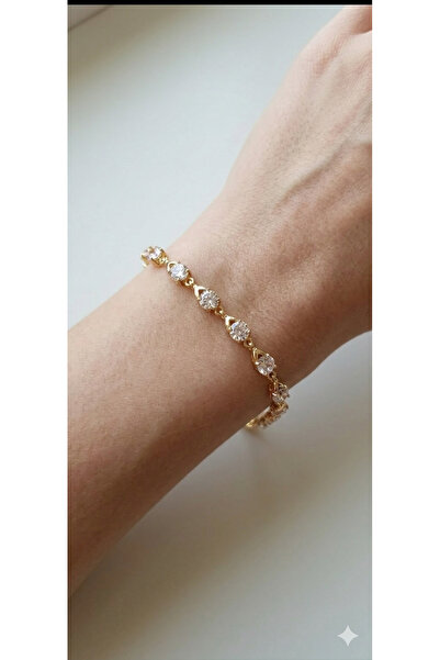 TUTU DESİGN سوار نسائي من الزركون مرصّع بالأحجار بلون ذهبي - مجوهرات أنيقة ور...