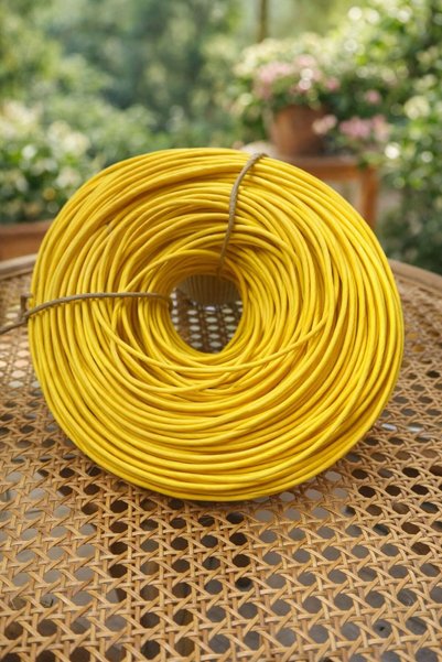 Mady Aksesuar Kraft Yarn, Yellow Color, Ç Bag Basket Weaving Yarn, 3mm 500 Grams