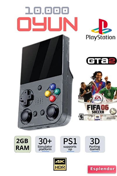 esplendor El Atarisi 3.5 Hd Ekran Gamepad Nostalji Oyun Atari PSP/PS1/Fıfa Gt...