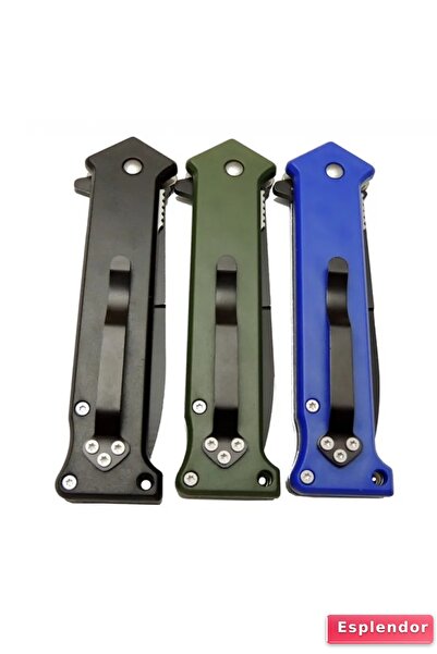 esplendor Eco Lounge Mtech 4352 Mavi Bas - Çek Kamp Çakı 20cm- Otomatik, Keme...