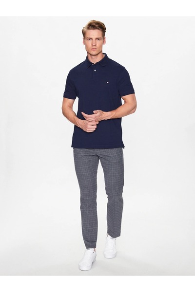 Tommy Hilfiger Tricou polo,pentru barbati, logo brodat, regular fit, 100% bum...