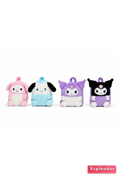 esplendor Peluş Kuromi My Melody ve Cinnamoroll Sırt Çantası