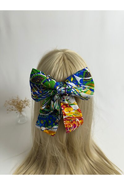 MegssStore مشبك تلقائي على شكل فيونكة منقوشة