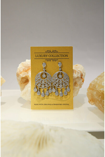 CHARM Crystal Luna Earrings – Circle with Fringed